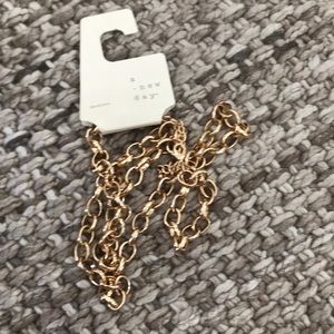 Long gold chain necklace NEW